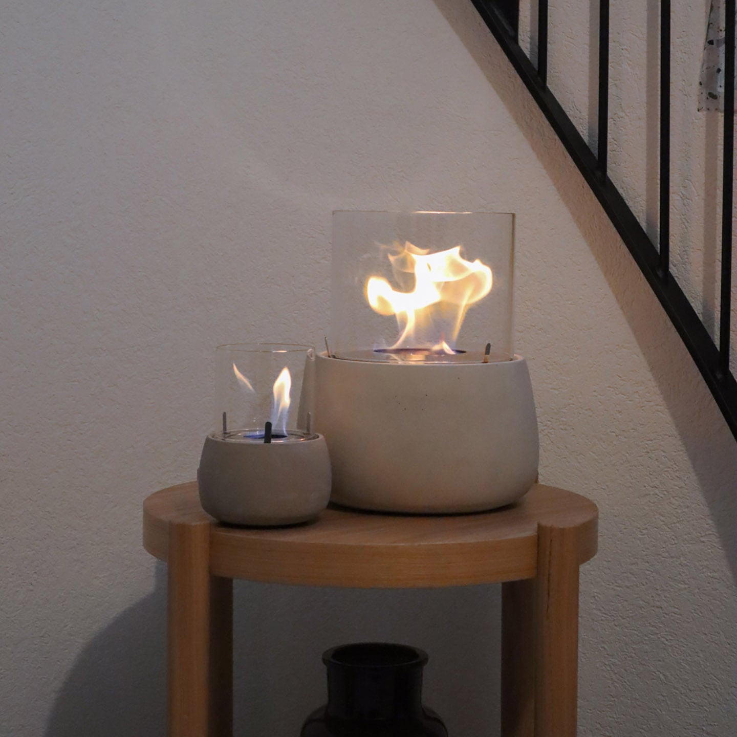 Table fireplace bioethanol hallway BELLY M by CLIMAQUA