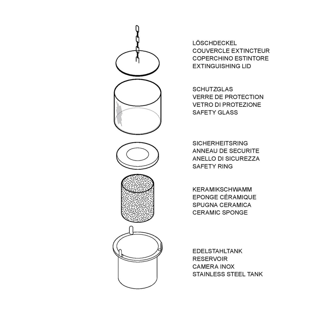 Table fireplace MYU from CLIMAQUA Structure