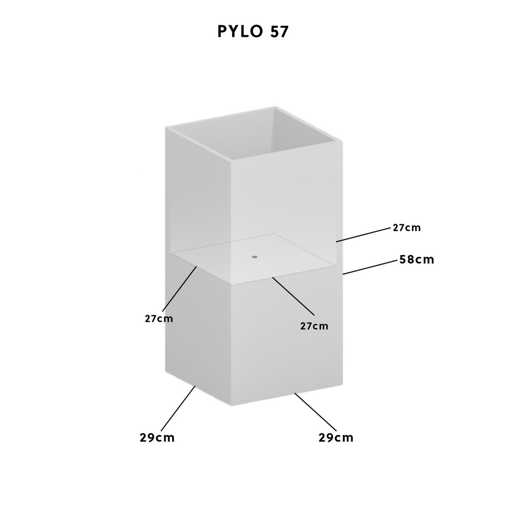 Pedestal planter PYLO 57 CLIMAQUA