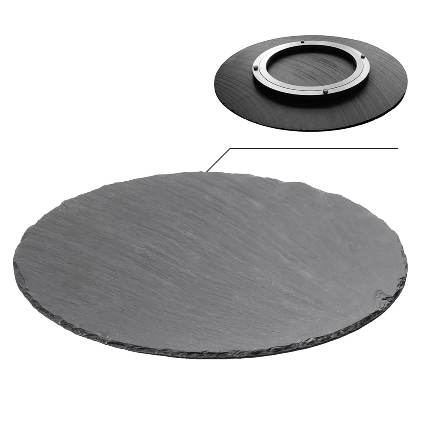 Slate turntable anthracite 40 cm round CLIMAQUA