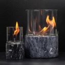 CLIMAQUA Flames Tabletop Set PINO S+M Marble Black