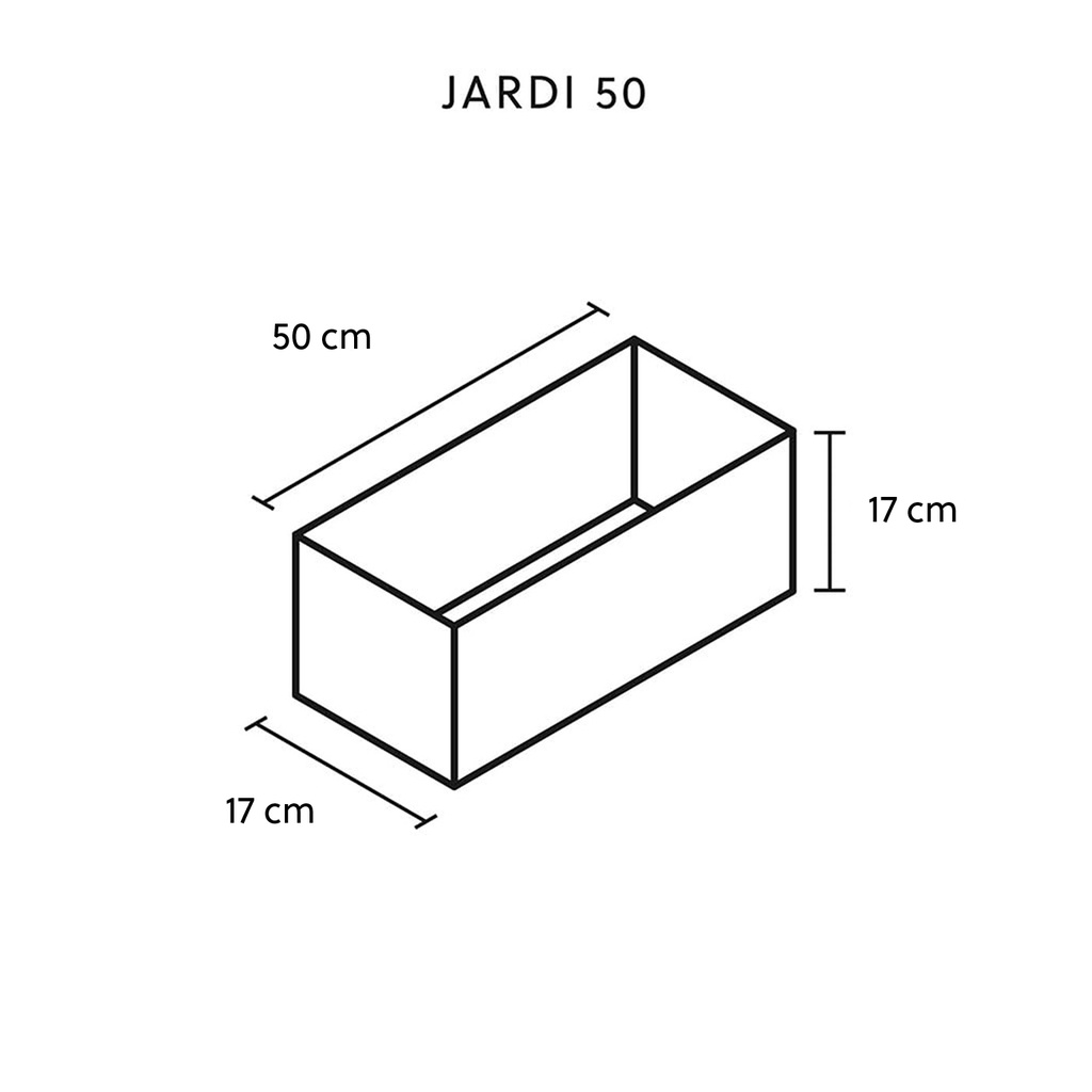 CLIMAQUA Planter Outdoor JARDI 50 Anthracite