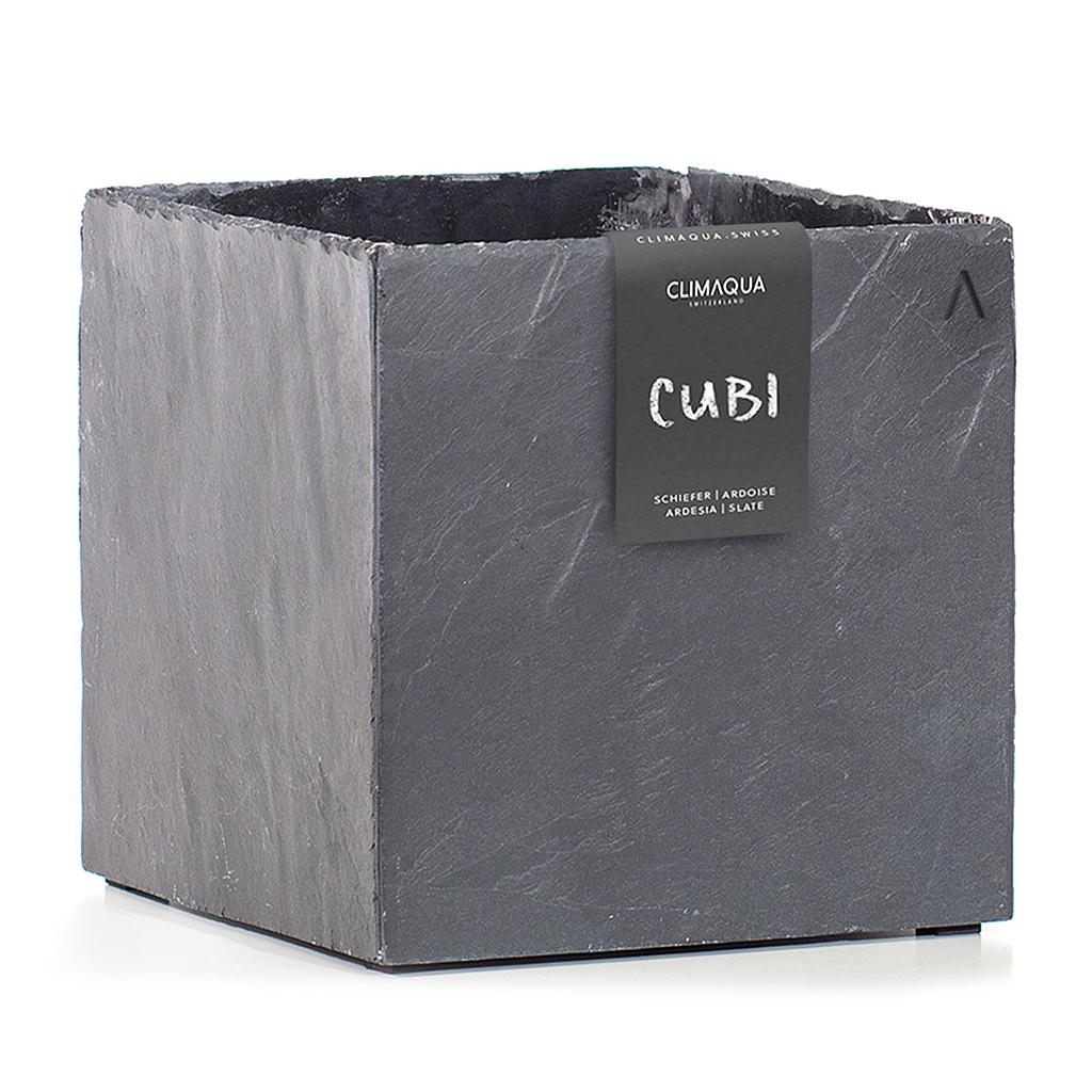 Cachepot 30 cm high CUBI 31 Anthracite from CLIMAQUA