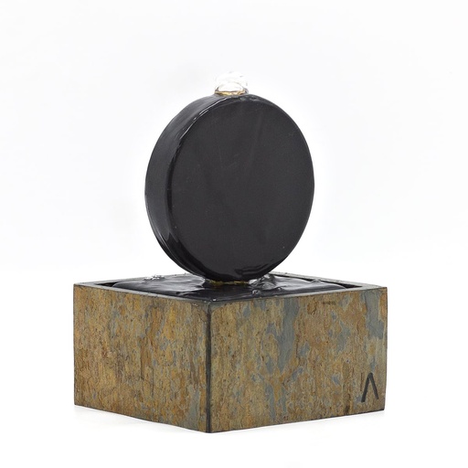 Indoor fountain 20 cm small round slate
